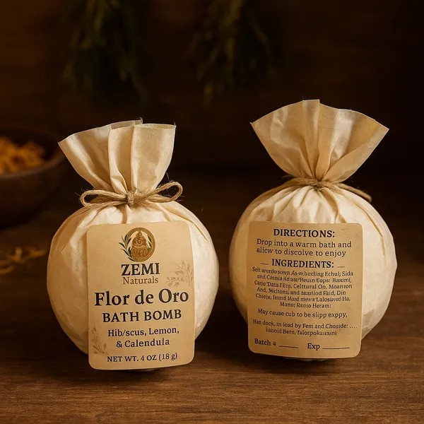 Flor de Oro Bath Bomb by Zemi Naturals