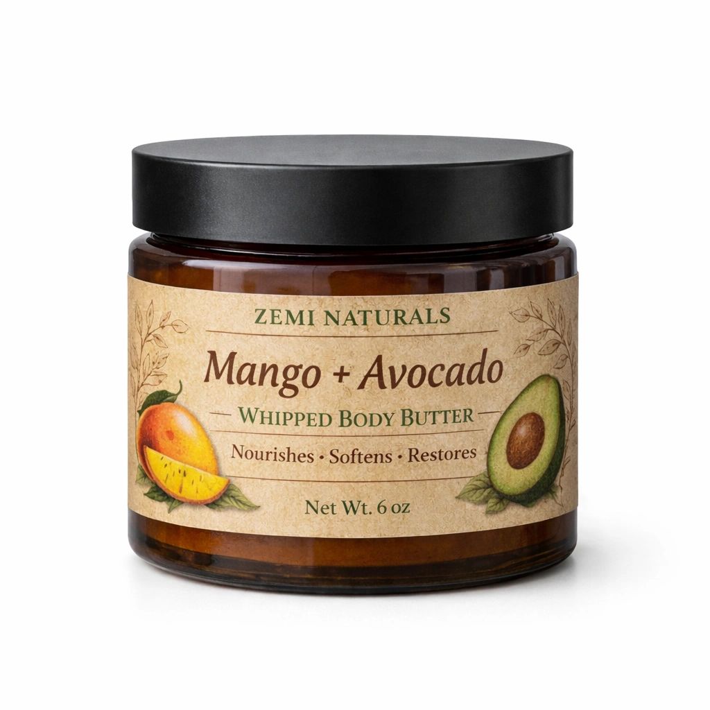 Zemi Naturals mango and avocado whipped body butter