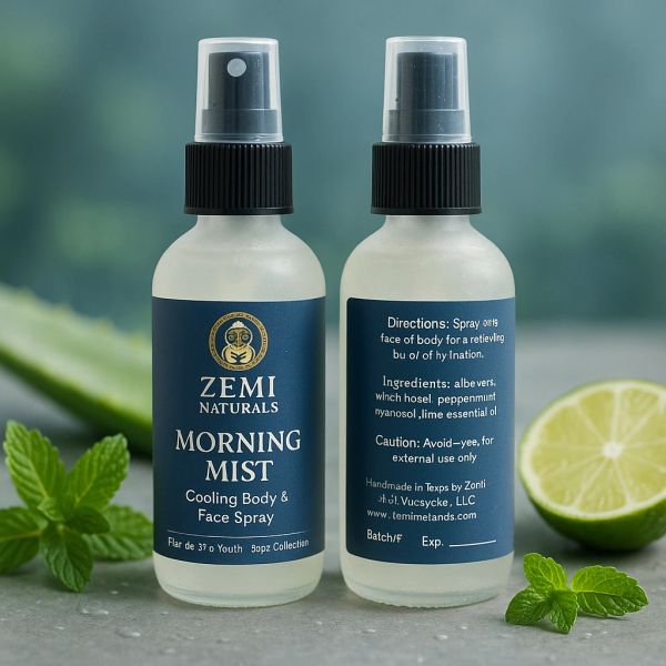 Zemi Naturals Morning Mist cooling body and face spray