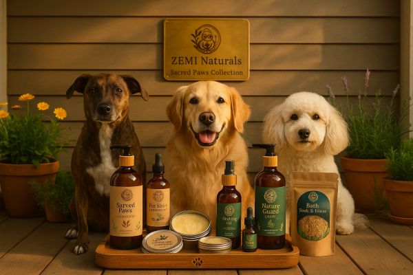 Zemi Naturals Sacred Paws full botanical pet care collection