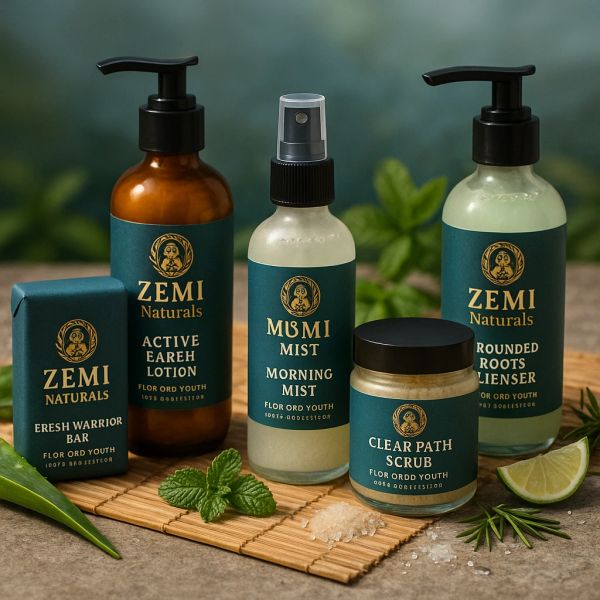 Zemi Naturals Warrior Boys youth botanical care collection